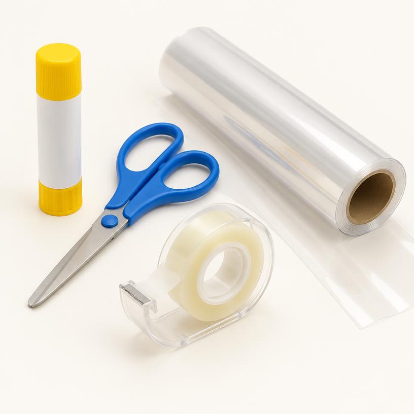 Clear Book Cover Plastic Roll (5m) — Covering